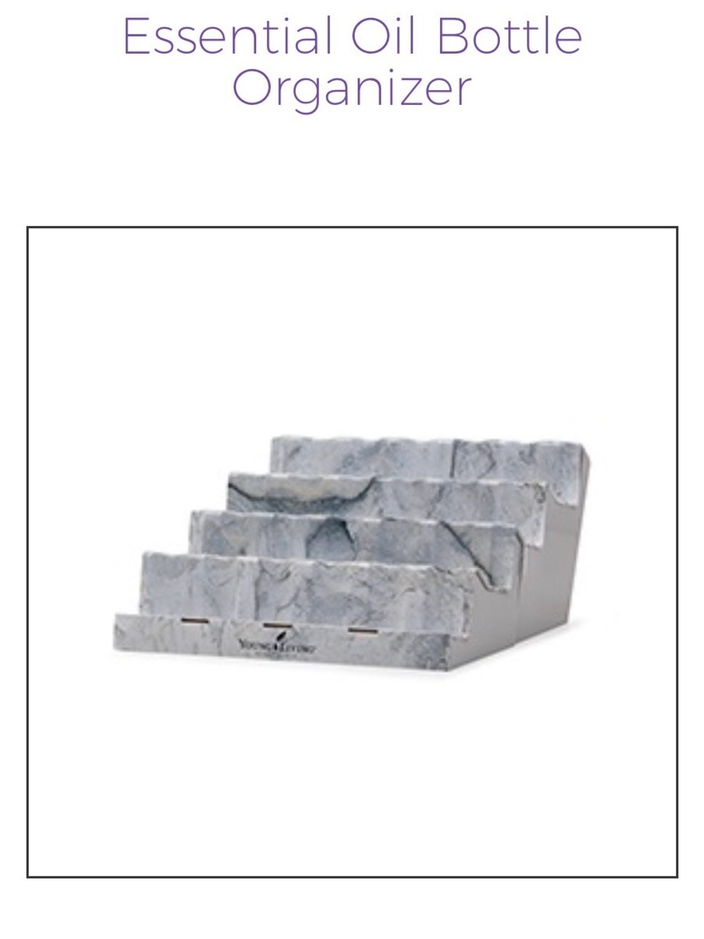 Young Living Marble Essential Oil Bottle Organizers - Gray marbled